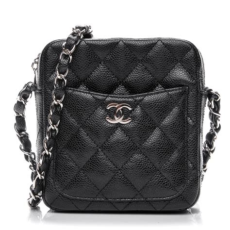 chanel black caviar crossbody|Handbags & Bags .